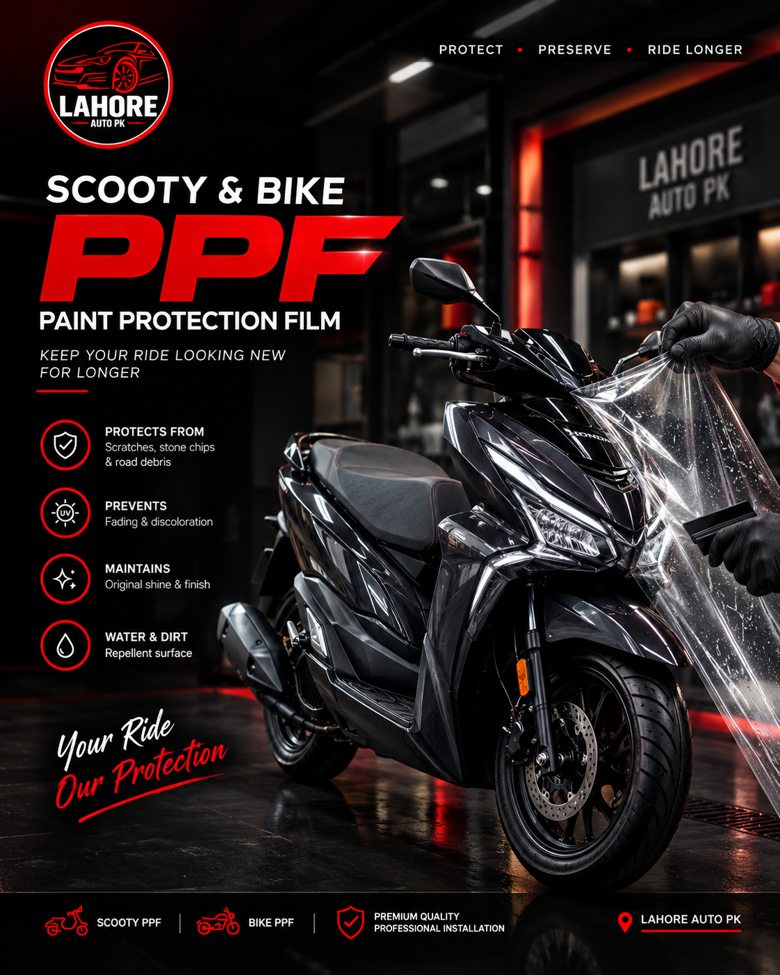 Bike & Scooty PPF – Paint Protection Film | Lahore Auto PK
